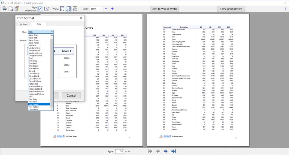 Report with Flex Grid